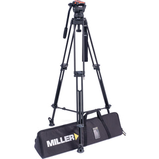 Miller Versa CXV10 Head, Toggle 2-Stage Tripod, Mid-Level Spreader, Rubber Feet & Soft Case Kit