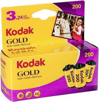 Kodak GOLD 200 Color Negative Film (35mm Roll Film, 24 Exposures, 3-Pack)