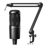 Audio-Technica AT2020 Cardioid Condenser Microphone with AT8700 Boom Arm