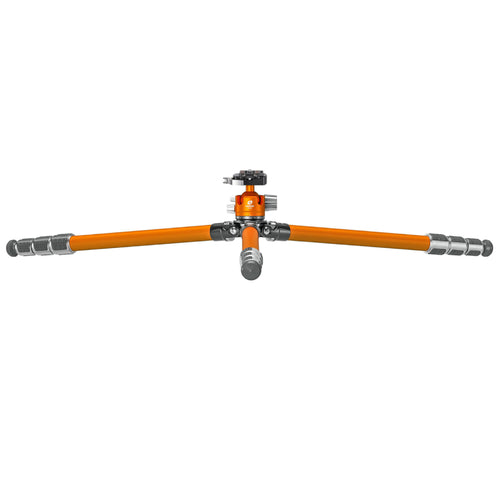 Leofoto LA-284C Athena Series Carbon Fibre Tripod with Orange LH-36LR Ball Head