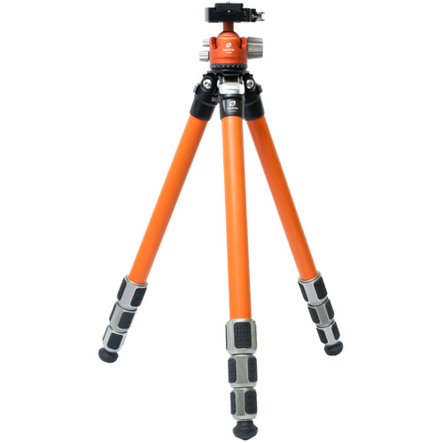 Leofoto LA-284C Athena Series Carbon Fibre Tripod with Orange LH-36LR Ball Head