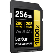 Lexar Professional Gold Series 256GB SDXC UHS-II 280MB/s Memory Card - V60