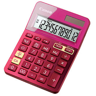 Canon LS123KMPK Calculator 12 Digit Dual Power Metalic - Pink