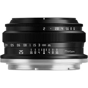 TTArtisan 25mm f/2 Lens - (Black)