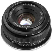 TTArtisan 25mm f/2 Lens - (Black)