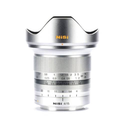 NiSi 15mm f/4 Sunstar Super Wide Angle Full Frame ASPH Lens - Silver