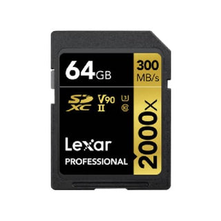 Lexar Professional Gold 64GB SDXC UHS-II 300MB/s Memory Card - V90