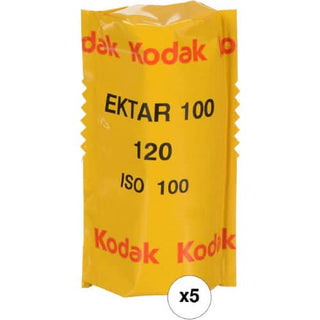 Kodak Ektar 100 Color Negative Film (120 Roll Film, 5-Pack)