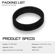 Tilta Seamless Focus Gear Ring for 49.5mm to 51.5mm Lens