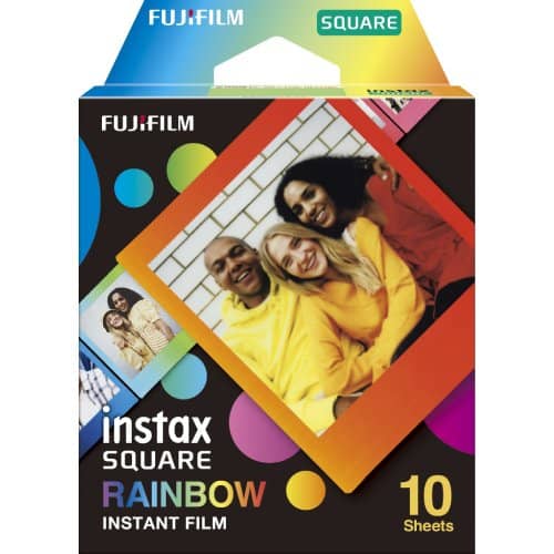 instax SQUARE Rainbow Film 10 Pack Suitable for instax SQUARE Range