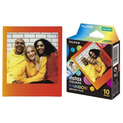 instax SQUARE Rainbow Film 10 Pack Suitable for instax SQUARE Range