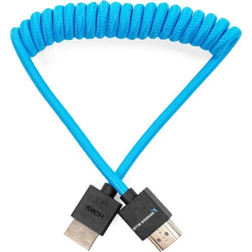 Kondor Blue Coiled Full HDMI Cable (30 to 60cm)