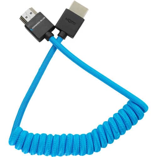 Kondor Blue Coiled Full HDMI Cable (30 to 60cm)