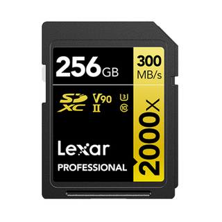 Lexar Professional Gold 256GB SDXC UHS-II 300MB/s Memory Card - V90