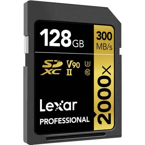 Lexar Professional Gold 128GB SDXC UHS-II 300MB/s Memory Card - V90