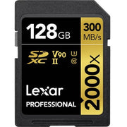 Lexar Professional Gold 128GB SDXC UHS-II 300MB/s Memory Card - V90