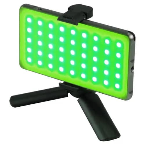 Phottix M200RGB Pocket LED Light with Power Bank for Mobile Phones & Tabletop tripod